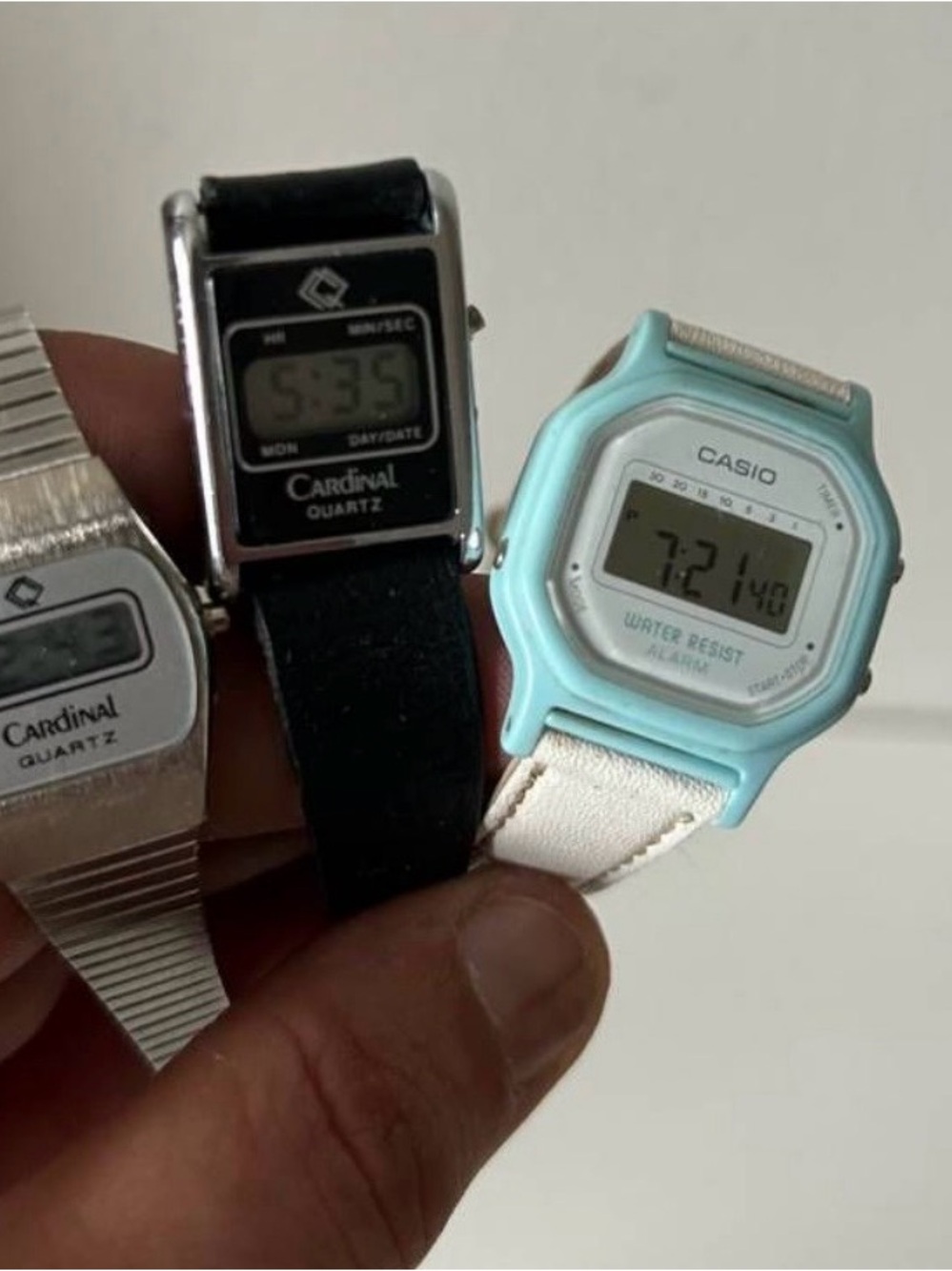 Casio Pastel Blue Digital Watch with White Strap